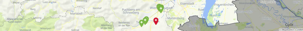 Kartenansicht für Apotheken-Notdienste in der Nähe von Breitenau (Neunkirchen, Niederösterreich)
